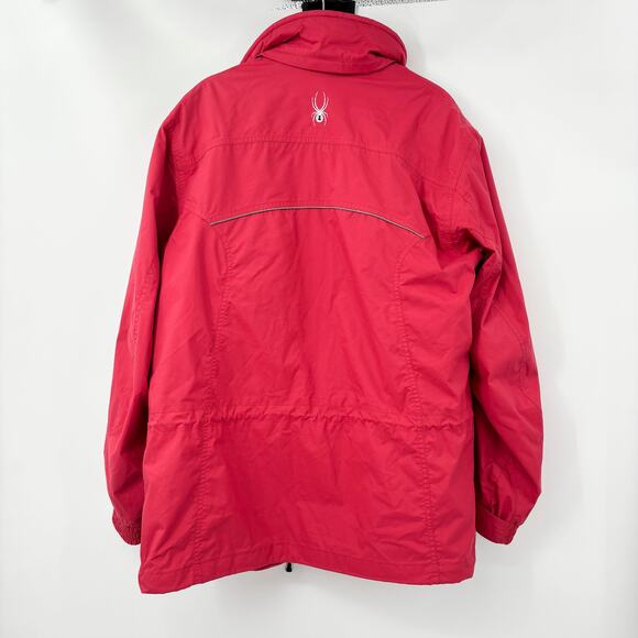 Spyder Womens‎ Ski Jacket XSCAP Entrant Red Nylon Shell Winter Coat Size 10 - Picture 2 of 12